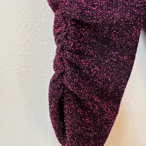 NWT Zara magenta glitter bodysuit small - Picture 3 of 5